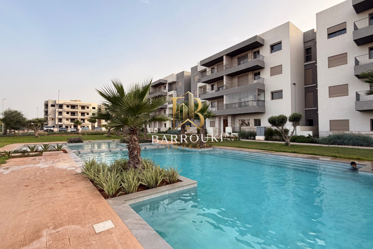 Appartement neuf meublé 2 chambres à louer à Dar Bouazza