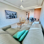 Appartement meublé à vendre en front de mer à Dar Bouazza – 132 m² avec terrasse et parking titré