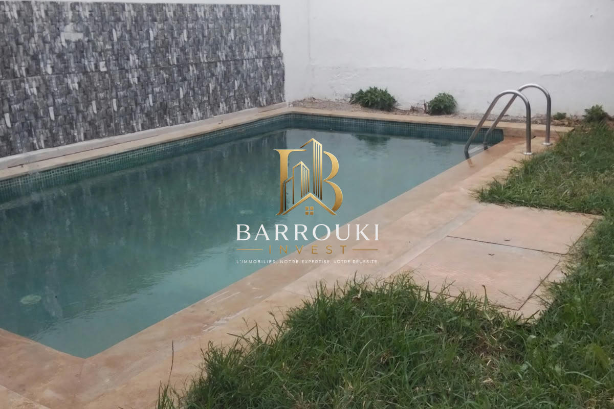Appartement RDC avec piscine privative et jardin à louer – Dar Bouazza